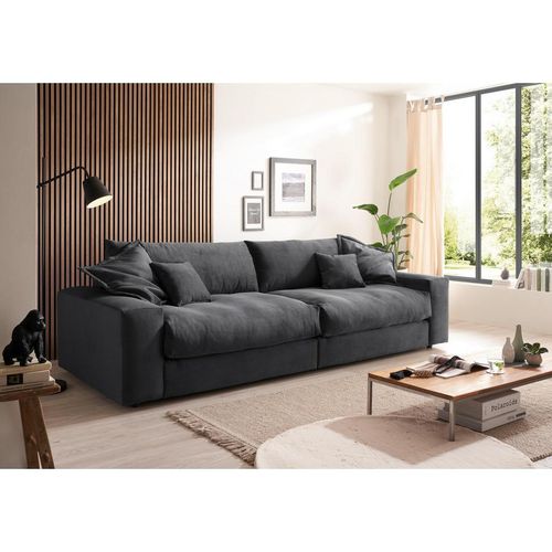 P & B 3-Sitzer-Sofa Kamil, Anthrazit, Textil, Füllung: Schaumstoffflocken,Polyester, Schaumstoffflocken, 298x95x122 cm, Rücken echt, Wohnzimmer, Sofas & Couches, Sofas, 3-Sitzer Sofas