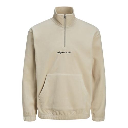 Jack & Jones Jorvesterbro fleece quater zip beige