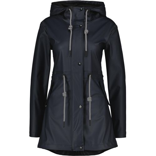 Regenjacke ALIFE & KICKIN "Damen EloiseAK A Regenjacke, Jacke", Damen, Gr. XXL, blau (marine), 100% Polyurethan, Jacken Regenjacke