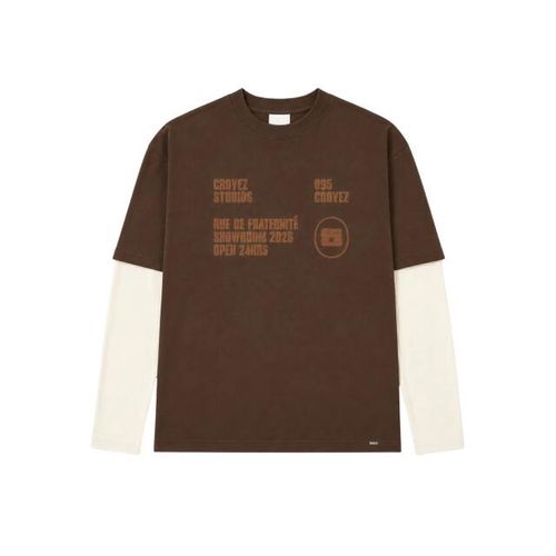 croyez homme Showroom double sleeve t-shirts crb50026011