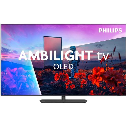 PHILIPS OLED-Fernseher "48OLED811/12", Energieeffizienz: G (A-G), schwarz, 48 ″, Fernseher