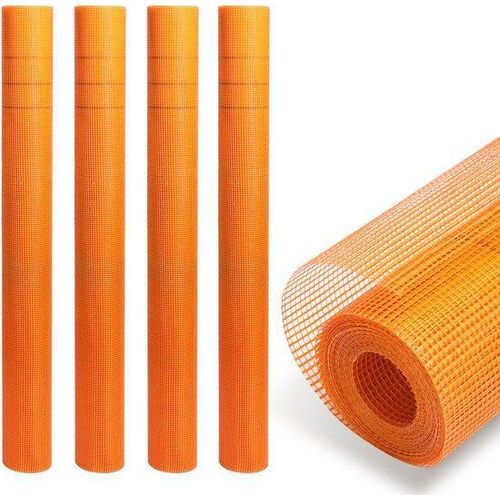 Wabenstahldraht Stahldraht 200m² Wabengewebe für Innen- und Außenwände 4x4 mm 165 g/m² orange