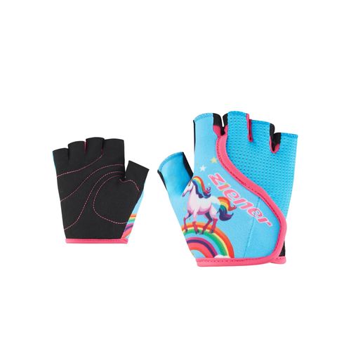 Fahrradhandschuhe ZIENER "CLAUDI-Z", Kinder, Gr. S, bunt (aqua blau), Materialmix, Handschuhe