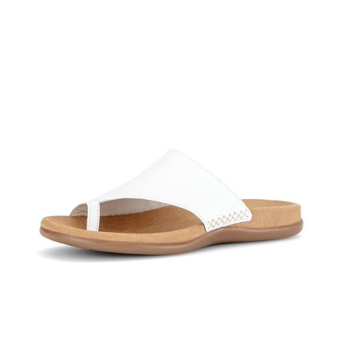 Zehentrenner GABOR "Zehentrenner", Damen, Gr. 39, weiß, Schuhe Zehentrenner