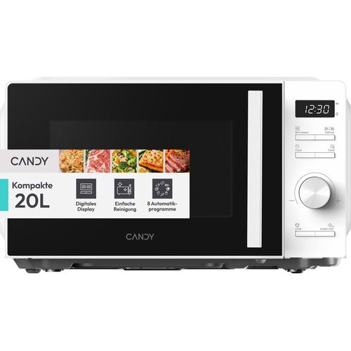 Candy Mikrowelle freistehend bis 700 Watt, Mikrowellengerät mit Drehteller, 5 Le