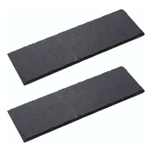 2x Schieferplatten I rechteckig I 40x15x0,5 cm I Schiefer Platten Schieferteller Servierteller Servierplatten Schiefer Teller Set