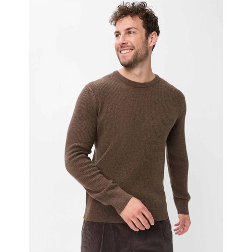 Brax Herren Strickpullover Style RICK chocolate, dunkelbraun, Gr. 5XL
