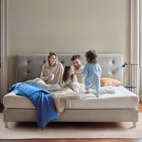 BRUNO Boxspringbett Premium 240x200cm in Glory Taupe | Matratzen-Härtegrad: Links H2 / Rechts H2 | mehrfach ausgezeichnet in Design & Qualität