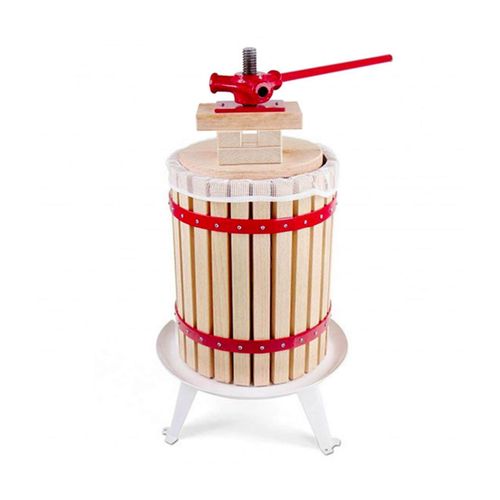 Obstpresse, Weinpresse, Apfelpresse - Korb aus Holz 18 l