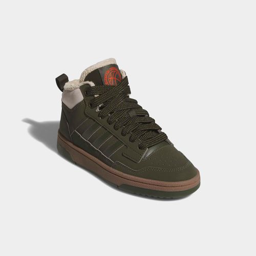 Winterboots ADIDAS SPORTSWEAR "RAPID COURT MID WINTERIZED", Mädchen, Gr. 39, grün (night cargo, night cargo, wonder beige), Synthetik, Schuhe Winterboots, Sneaker, Schnürboots, Winterschuhe, für Kinder & Jugendliche