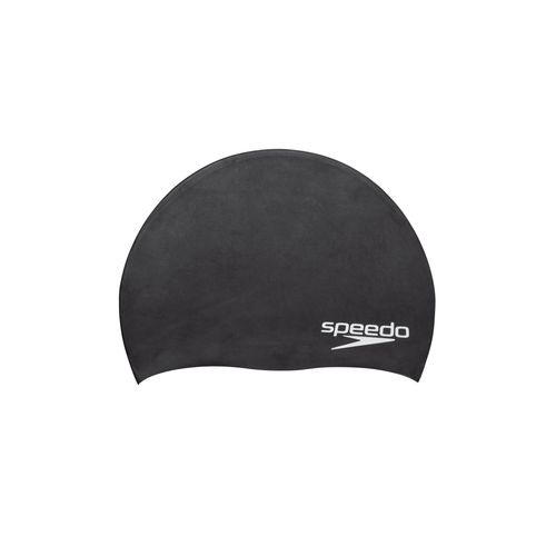 Badekappe SPEEDO "JR ELAST SOLID SIL 001", schwarz, Badekappen, Kinder