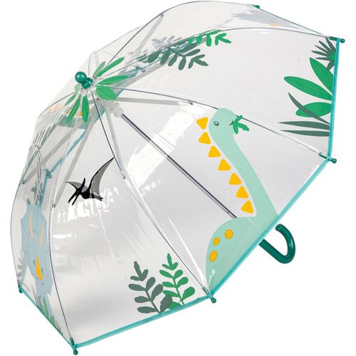 Stockregenschirm STERNTALER "Dino Rexi", Kinder, transparent, Regenschirme