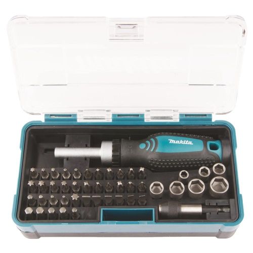 Bohrer- und Bitset MAKITA "»B-36170«", blau (türkis), Bits, Bohrer- und Bitset, 47-tlg., inkl. Aufbewahrungskoffer