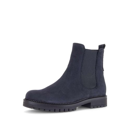 Chelseaboots GABOR "Chelsea Boot", Damen, Gr. 38,5, blau, Schuhe Chelseaboots