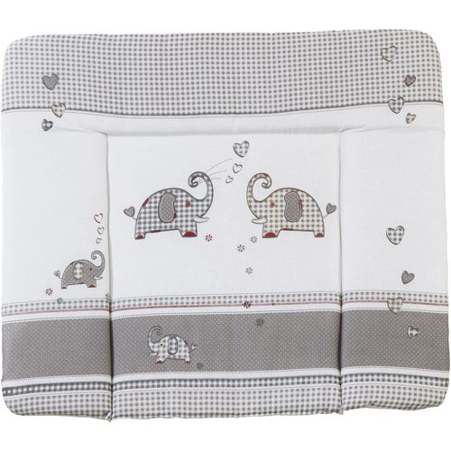 Wickelauflage ROBA "85 x 75 cm", grau (jumbotwins, grau), B:85cm L:75cm, Baumwolle, Polyester, Wickelauflagen, Wickelauflage