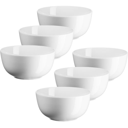 Müslischüssel MÄSER "BARCA, Schüssel Set, Porzellan", weiß, B:14,5cm H:7,5cm T:14,5cm Ø:14,5cm, Porzellan, Schüsseln