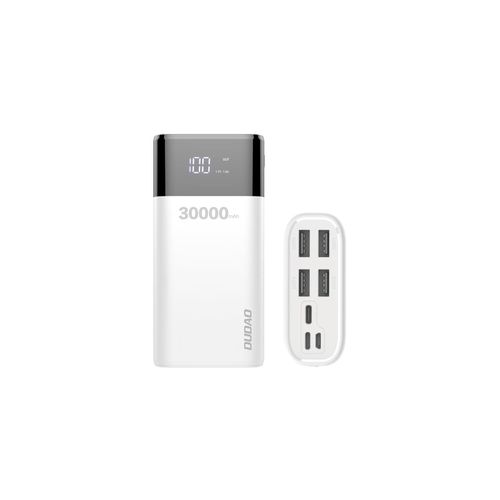 K8s+ Powerbank 30000 mAh 3x USB LED-Lampe USB-C Weiß