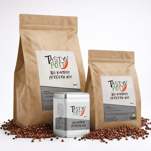 Tasty Pott Kampot Pfeffer rot - im Beutel - 1000g