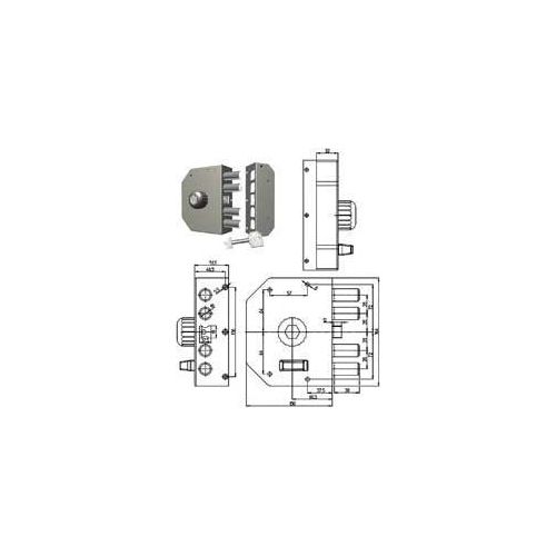 Schließzylinder mit Rosette und Drücker, Modell 3050 - Zylinderdurchmesser 60 mm, Rechts (3050-02N)