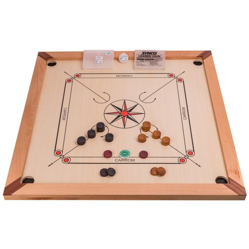 Square - Carrom Brett 840 Lux - Profesional Turnier Bret Spiel mit Steinen Striker - Carrom Board - 84 x 84 cm