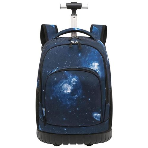 Schultrolley mit Rollen für Kinder, 32x22x48cm, Blau