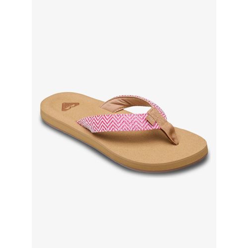 Zehentrenner ROXY "PORTO RAFFIA", Damen, Gr. 40, raspberry, Synthetik, Textil, Schuhe Zehentrenner