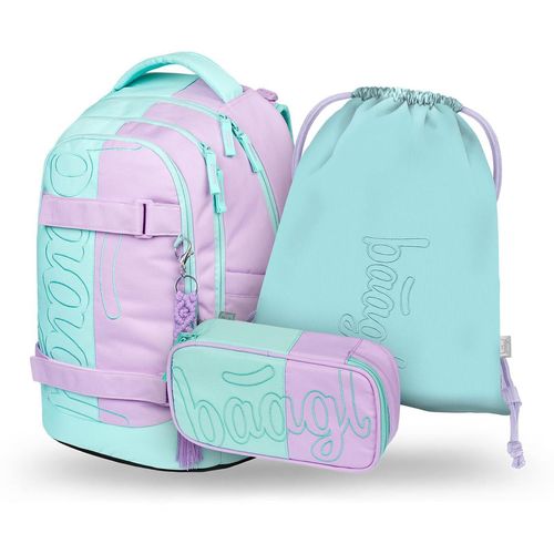 Baagl Schulrucksack Set Jungen Mädchen Skateboard Rucksack 30 l - Sweet