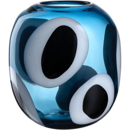 Dekovase LEONARDO "Vase OCCHI BLU", blau, B:20cm H:21cm T:14,5cm, Glas, Vasen