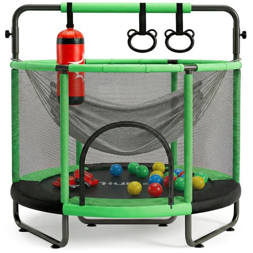 Hurtle Kindertrampolin - 140 cm mit Sicherheitsnetz – Trampolin Kinder Indoor Ou