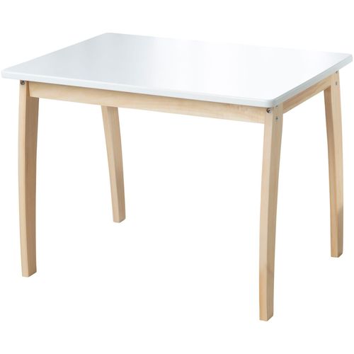 Kindertisch ROBA "mit farbig lackierter Tischplatte, weiß", weiß, Tische, Kinder, B/H/T: 76cm x 56cm x 52cm, Kindertisch, B:76cm H:56cm T:52cm