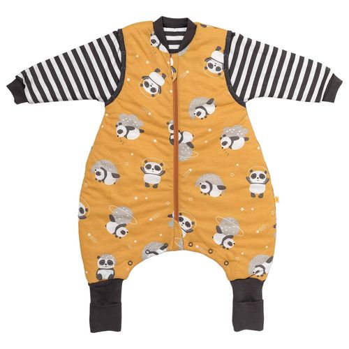 Babyschlafsack SCHLUMMERSACK "Schlafsack mit Füßen 3.5 Tog" Gr. 70, gelb (panda), Schlafsäcke, Baby, L: 70cm, Obermaterial: 100% Baumwolle CO., L:70cm