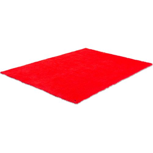 Hochflor-Teppich TOM TAILOR HOME "Soft, handgetuftet" Gr. 31, rot, B:65cm H:35mm L:135cm, Kunstfaser, Teppiche, handgetuftet, Uni-Farben, super weich und flauschig