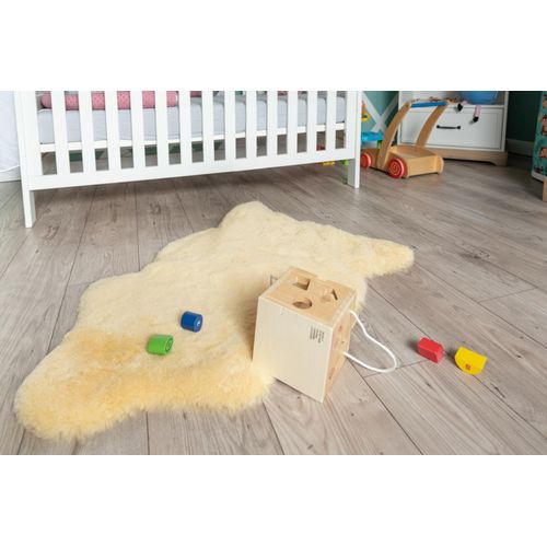 Fellteppich HEITMANN FELLE "Baby-Lammfell" Gr. 41, beige, B:50cm H:30mm L:80cm, Lammfell, Teppiche, Fellteppich, echtes Lammfell, waschbar, Kinderzimmer