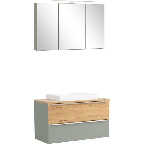 welltime "TRIENT, Set: Spiegelschrank und Waschtisch" 2 Stk. tlg.