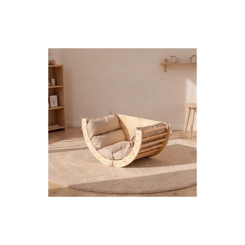 HOME DELUXE Kinderwippe inkl. Auflage NALAN – Natur
