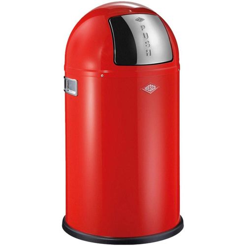 Mülleimer WESCO "Pushboy Junior", rot, B:35cm H:63cm T:35cm, Stahlblech, Mülleimer, Mülleimer, Abfallsammler 22 Liter