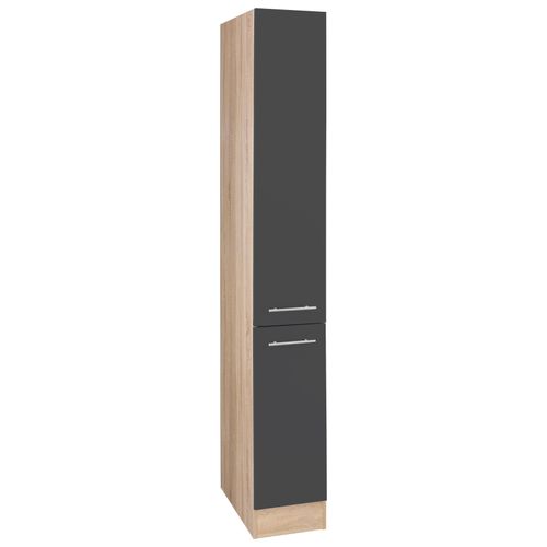 Apothekerschrank OPTIFIT "Kalmar", grau (anthrazit), B:30cm H:207cm T:57cm, Schränke, Apothekerschrank