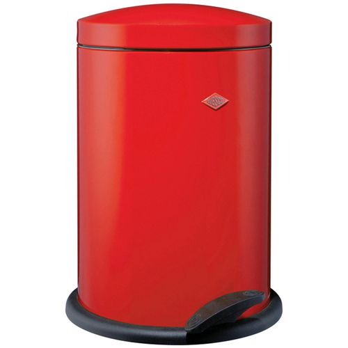Mülleimer WESCO "116 Alpha", rot, B:30cm H:42,5cm T:30cm, Stahlblech, Mülleimer, Mülleimer, Tretabfallsammler, 13 Liter
