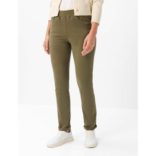 Raphaela by Brax Damen Five-Pocket-Hose Style PAMINA AVOCADO, denim dunkelgrün, Gr. 48