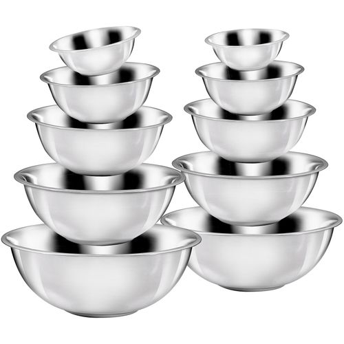 Schüssel KING, silber (edelstahlfarben), Edelstahl, Schüsseln, Schüssel, ineinander stapelbar, 16/20/24/28/32 cm
