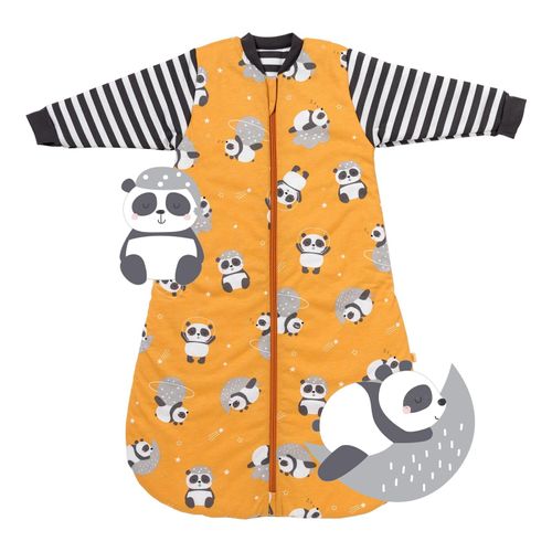 Babyschlafsack SCHLUMMERSACK "Schlafsack ohne Füßen 3.5 Tog" Gr. 80, gelb (panda), Schlafsäcke, Baby, L: 80cm, Obermaterial: 100% Baumwolle CO., L:80cm