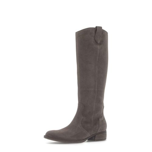 Reitstiefel GABOR "Reiterstiefel", Damen, Gr. 38,5, grau, Schuhe Reitstiefel
