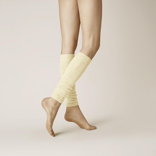 Beinstulpen KUNERT "WINTER DREAMS - RIB", Damen, beige (winterweiß), Strick, Materialmix, Stulpen, Stulpen mit Rippenmuster