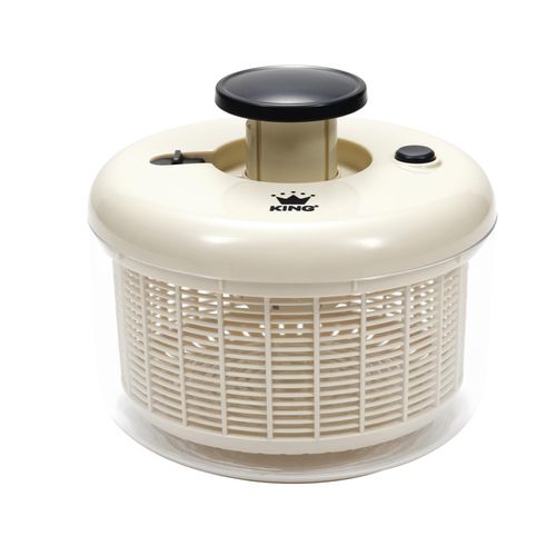 Salatschleuder KING "Salatschleuder", beige (cremefarben), Kunststoff, Salatschleudern, Pumpmechanik, 4.2 L Auffangbehälter, 3.2 L Salatkorb