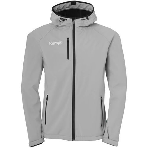 Softshelljacke KEMPA "SOFTSHELL JACKE SOFTSHELL Kids", Jungen, Gr. 128, grau, Obermaterial: 100% Polyester Pol. recyc.., Jacken Softshelljacke