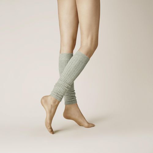 Beinstulpen KUNERT "WINTER DREAMS - RIB", Damen, beige (lichtgrau), Strick, Materialmix, Stulpen, Stulpen mit Rippenmuster