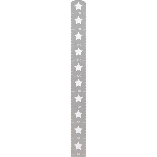 Messlatte ROBA "Little Stars", grau (grau, weiß), B:10cm H:100cm T:1cm, MDF, Messlatten