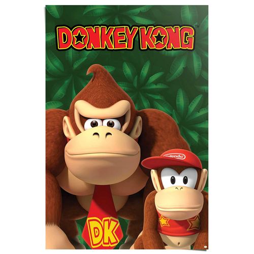 Poster REINDERS "Nintendo - Donkey Kong and Diddy Kong", bunt (farbe bild(er): mehrfarbig), B:61cm H:91,5cm T:0,1cm, Bilder, Poster, Kinderzimmer - Mehrfarbig - 150 gr. Papier - Games - 61x91,5 cm