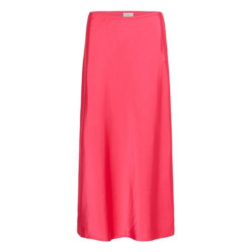 Midirock KAFFE "Damen Rock KAhill", Damen, Gr. 42, rot (raspberry), Obermaterial: 97% Polyester PES. 3% Elasthan EL., Röcke