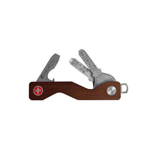 Schlüsselanhänger KEYCABINS "Wood S3", Damen, braun, Holz, Basic, Schlüsselanhänger Schlüsselanhänger, SWISS made